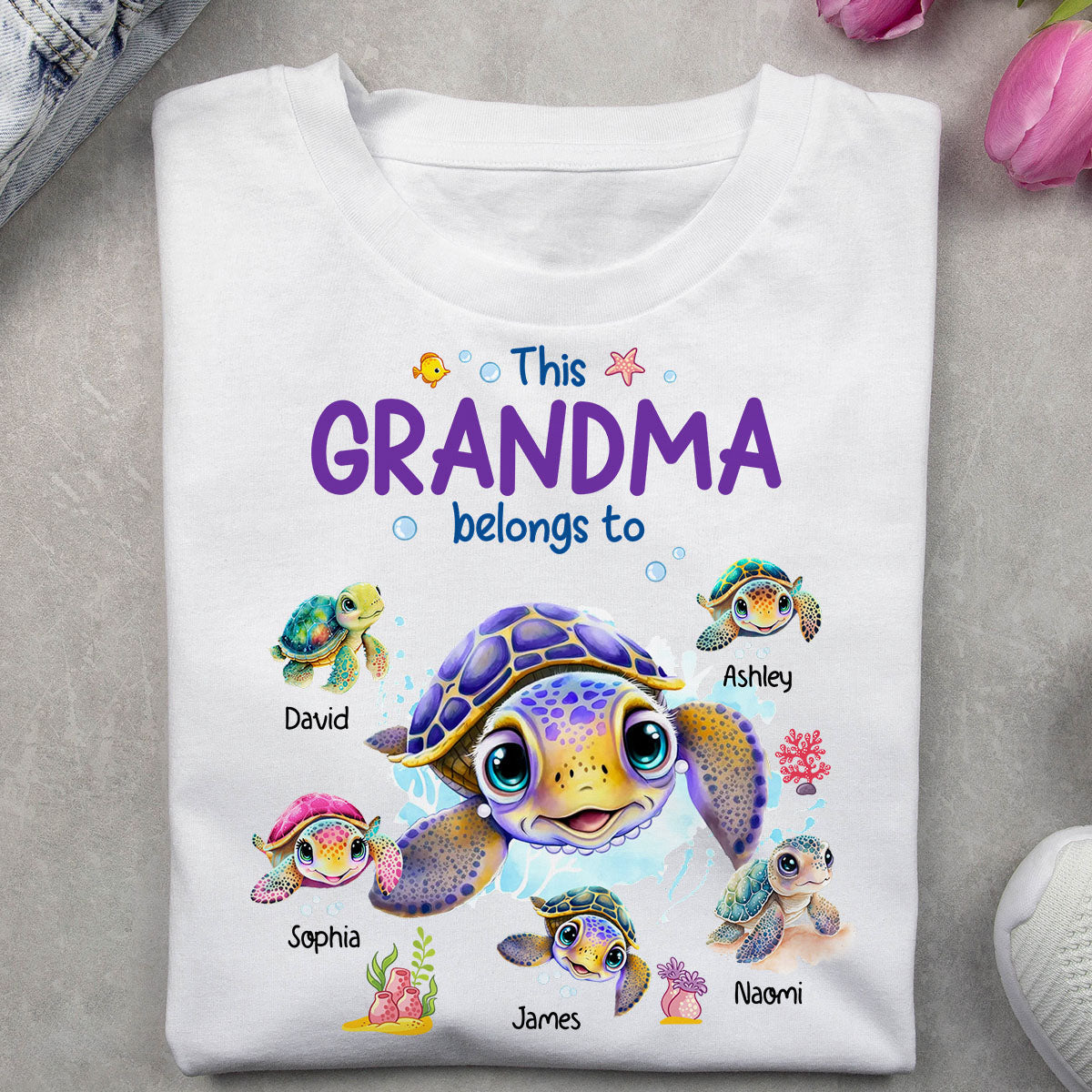 This Grandma Belongs To Personalized Grandma T-shirt And Hoodie, Mother's Day Gift