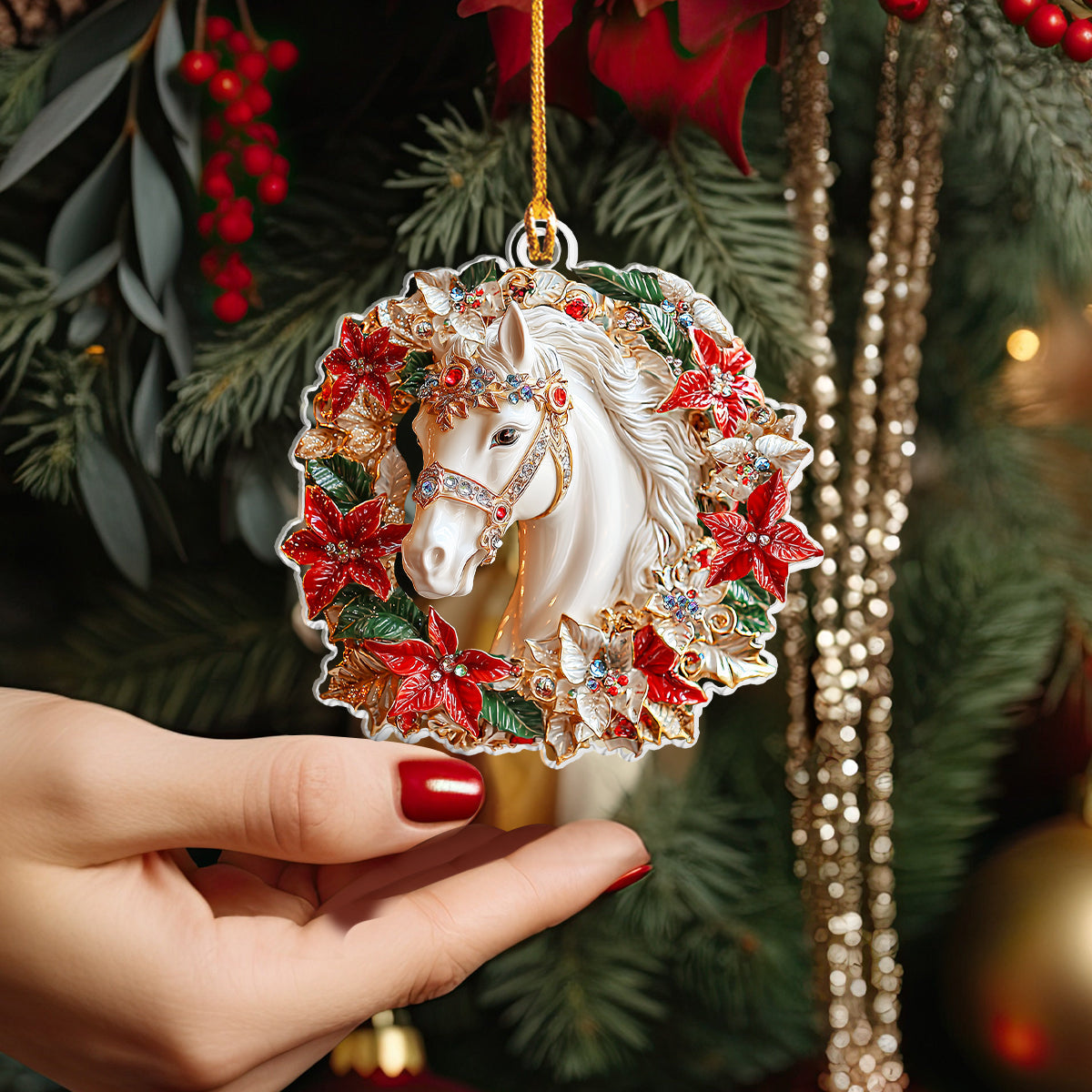 Majestic Horse Acrylic Christmas Ornament, Gift For Horse Lovers