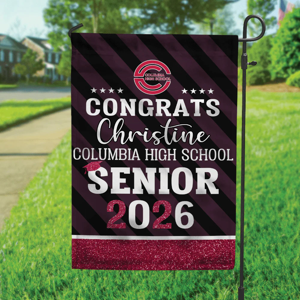 Custom Graduation Gifts - Personalized Graduation Garden Flag - Class Of 2026