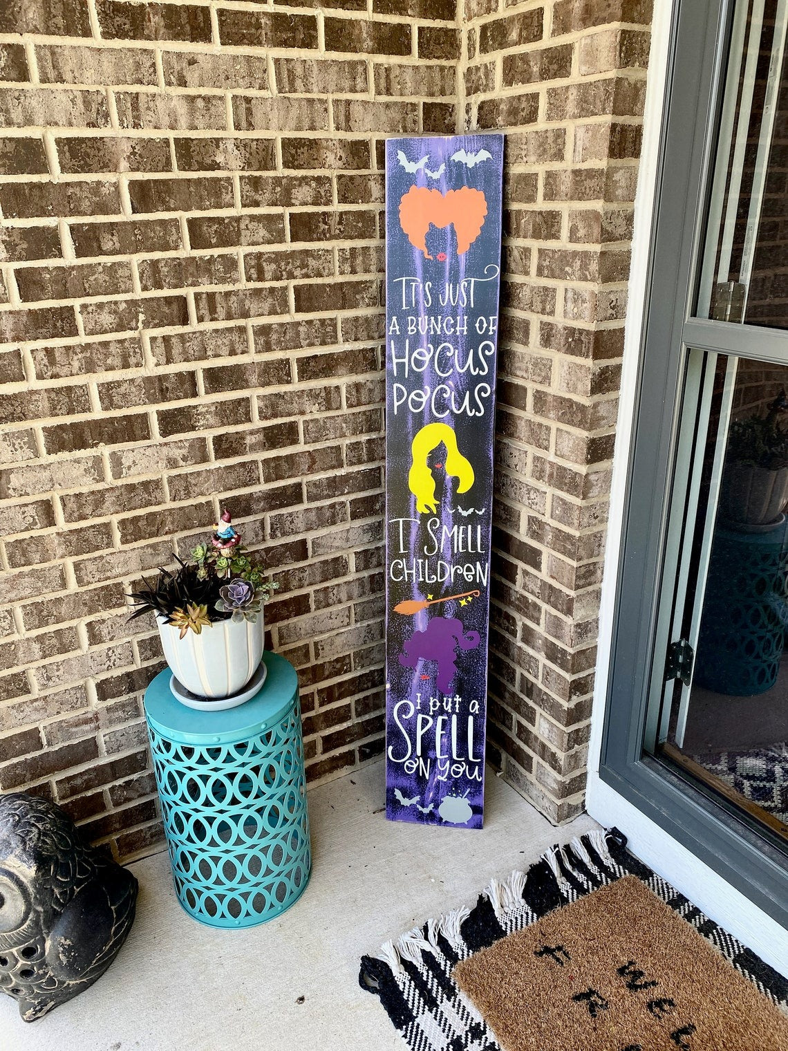 I Smell Children Halloween Front Porch Welcome Sign, Outdoor Halloween Decor