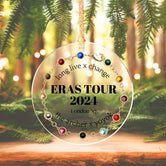 The Eras Tour 2024 Custom Christmas Acrylic Ornament, Gift For Swifties