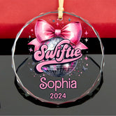 Custom Swiftie Glass Ornament, The Eras Tour, Gift For Swifties Girl Friend