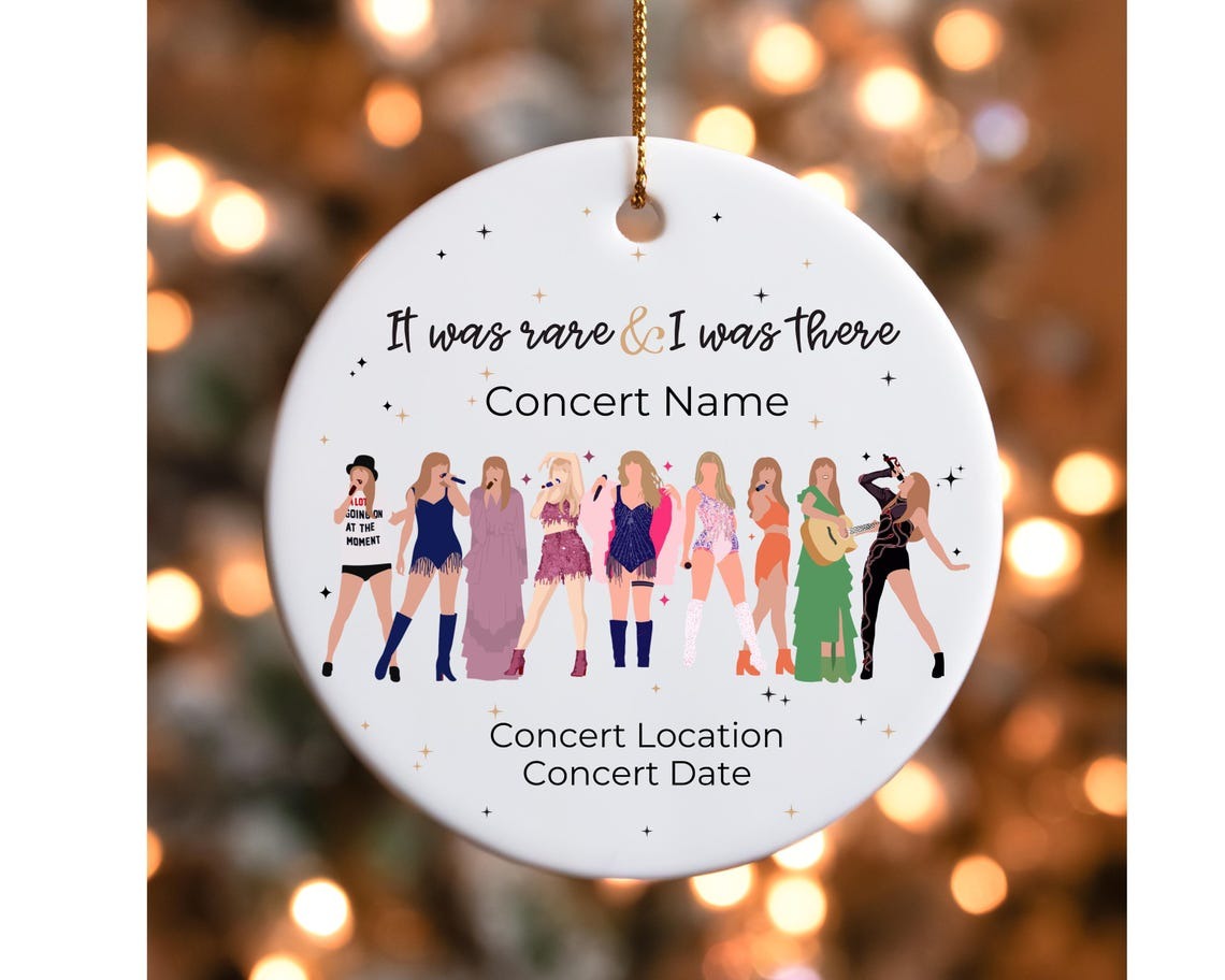 It Was Rare & I Was There Custom Christmas Ornament, The Eras Tour 2024, Gift For Swifties