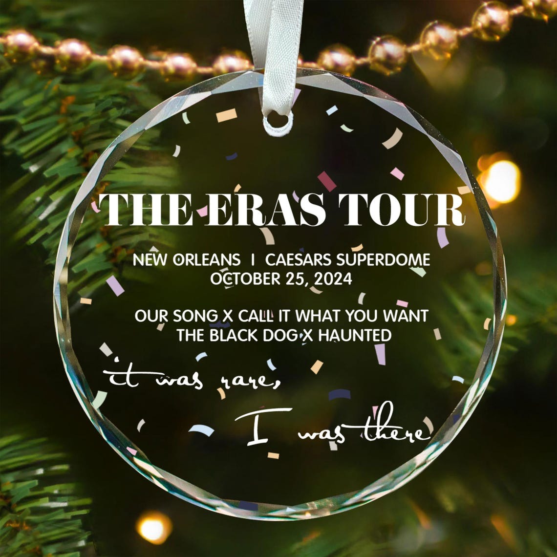 It Was Rare I Was There Christmas Glass Ornament, The Eras Tour 2024 ...
