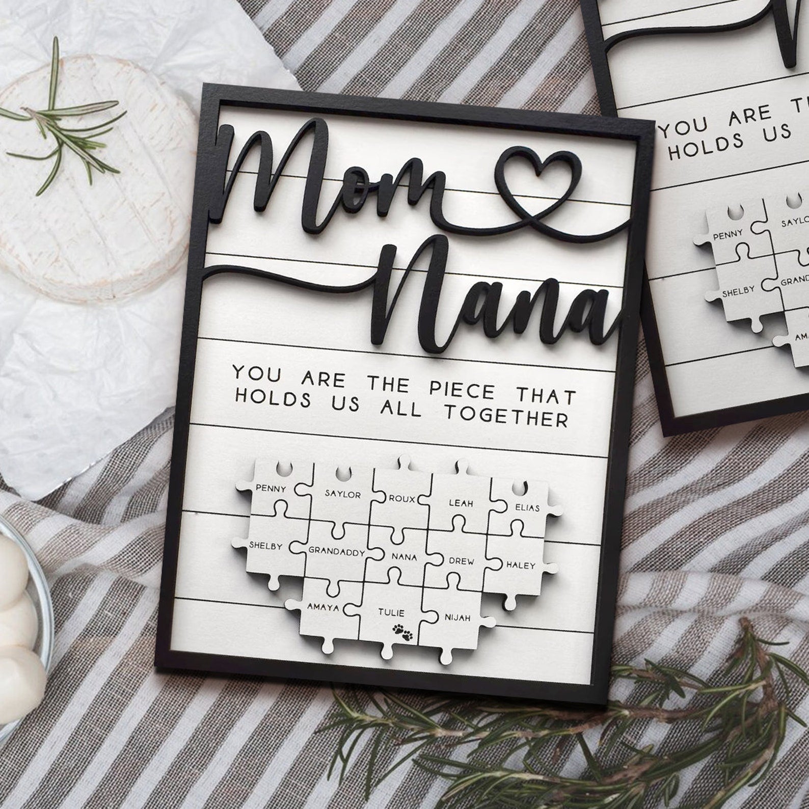 You Are The Piece That Holds Us Together Personalized Mom Puzzle Sign,  Gifts For Mom