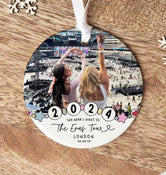 Custom Photo Christmas Wood Ornament, The Eras Tour 2024, Swiftie Ornament, Gift For Swifties