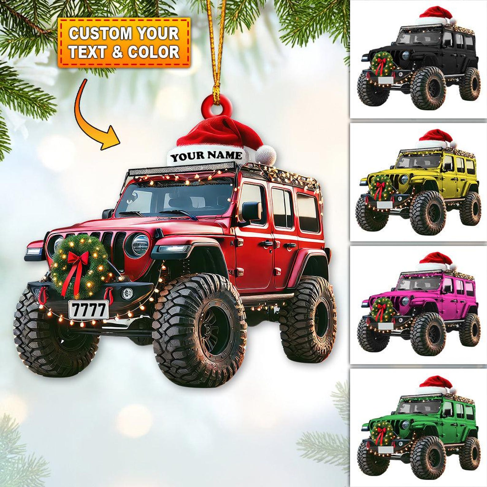 Personalized Off-Road Acrylic Christmas Ornament, Christmas Gifts