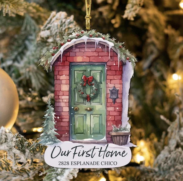 Personalized Our First Home Acrylic Ornament 2024, Christmas Tree Decor