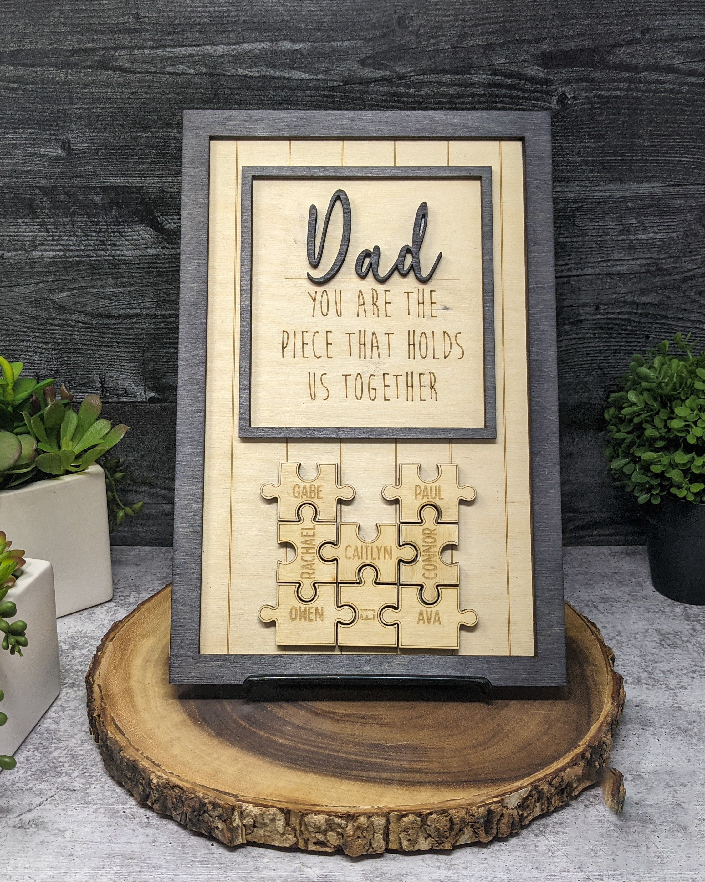 Dad You Are The Piece That Holds Us Together Personalized Dad Jigsaw Puzzle Pieces, Fathers Day Gift, Gifts For Dad