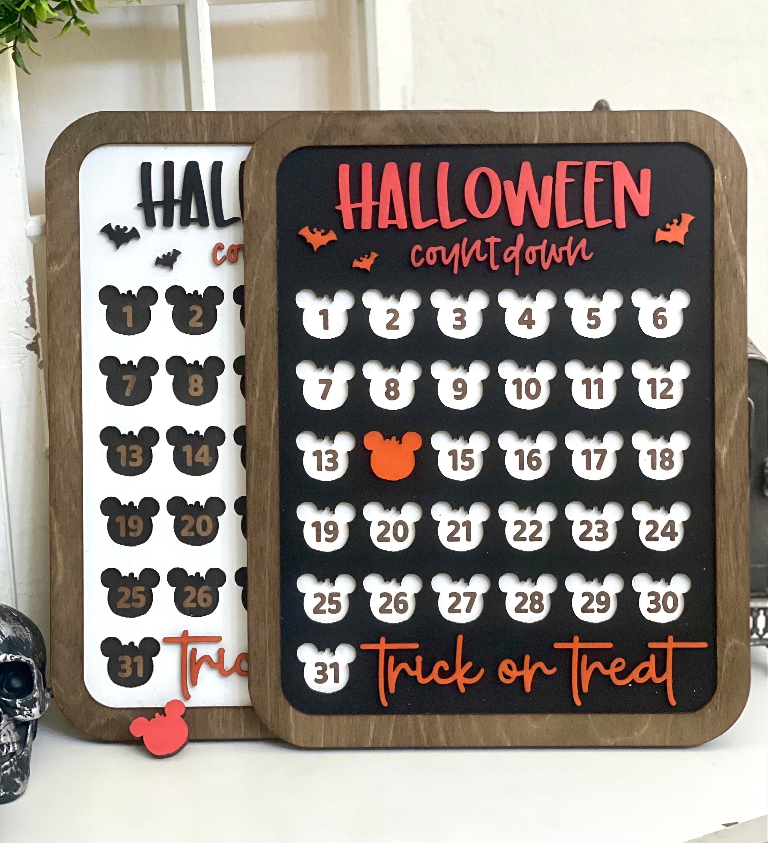 Mickey Halloween Countdown Sign, Disney Trick or Treat Countdown, Halloween Decor