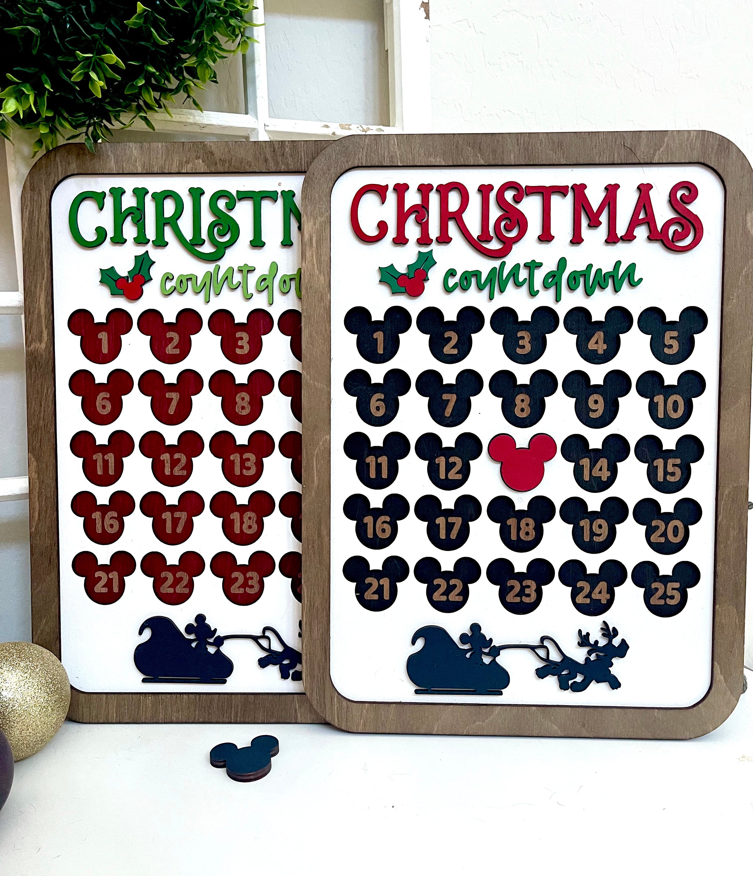 Mickey Christmas Countdown Sign, Disney Calendar, Christmas Gifts