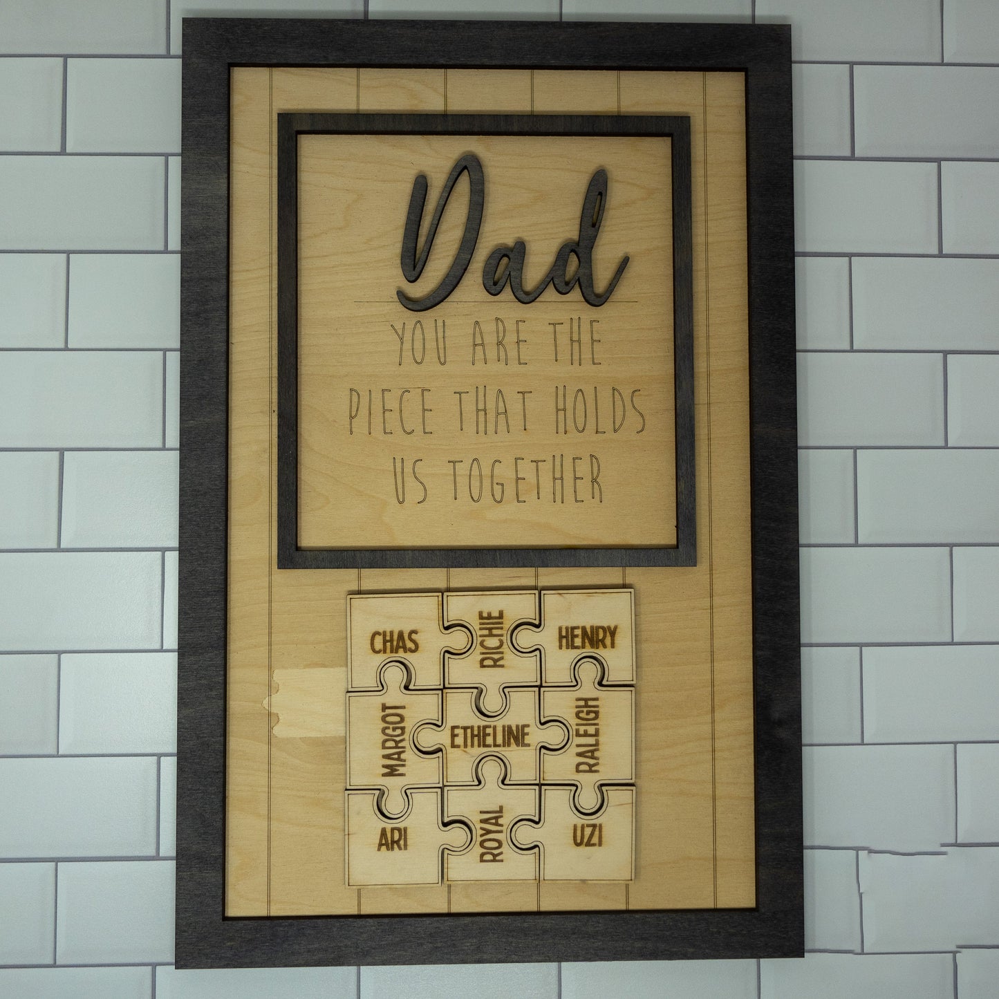 Dad You Are The Piece That Holds Us Together Personalized Dad Jigsaw Puzzle Pieces, Fathers Day Gift, Gifts For Dad