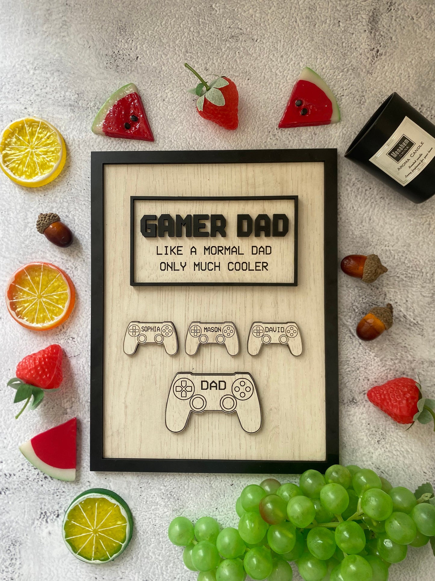 Custom Gamer Dad Puzzle Sign, Father's Day Gift for Dad, , Wooden Decor Gift, Custom Puzzle Sign