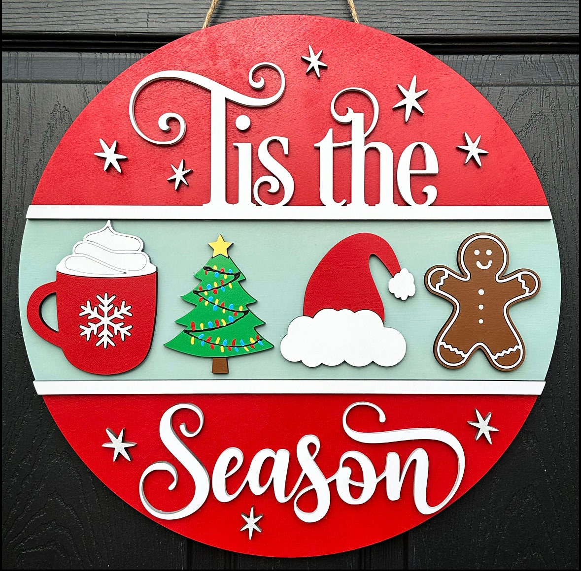 Tis The Season Christmas Welcome Sign, Christmas Decor