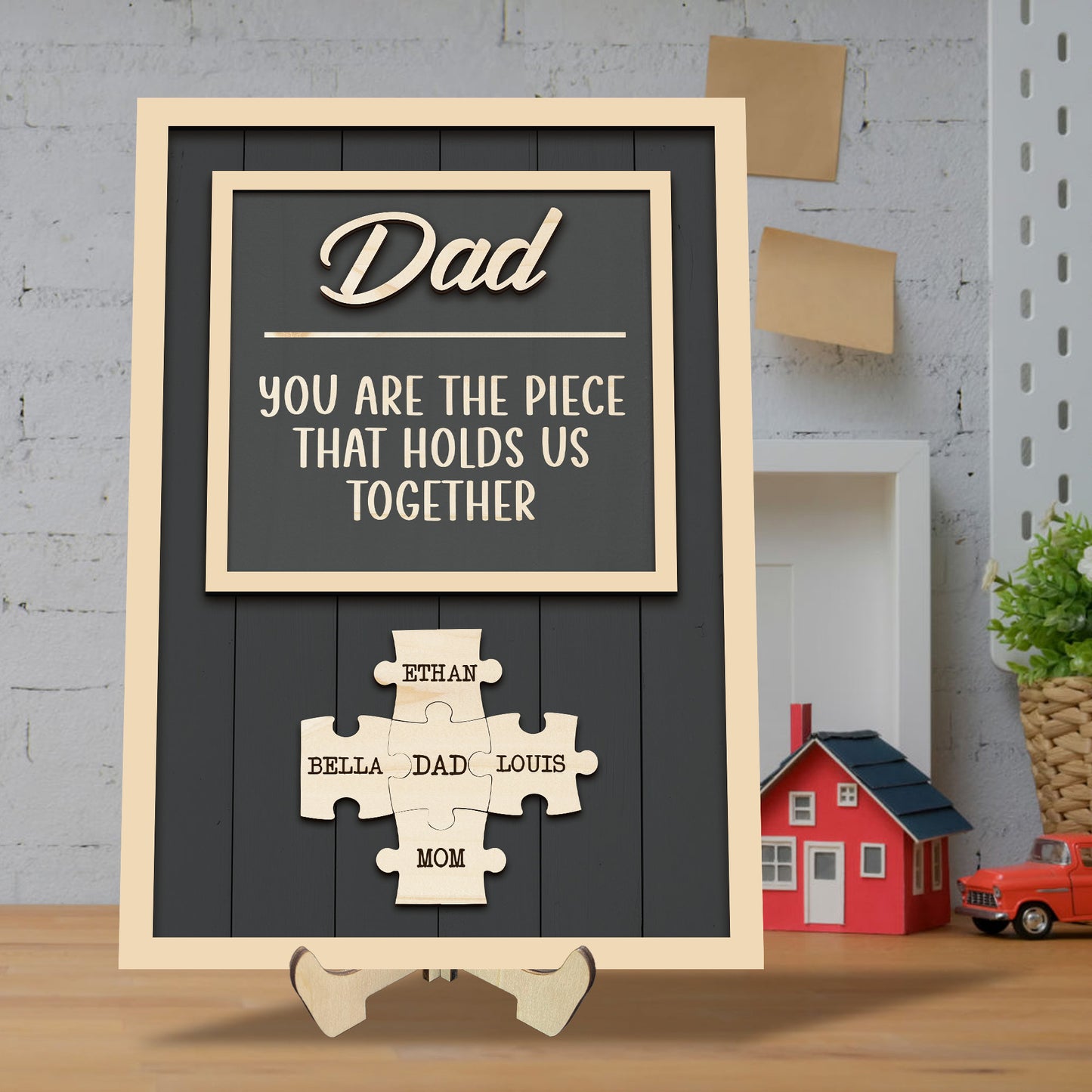 Custom Puzzle Piece Dad Sign, Father's Day Gift For Dad, Custom Gift For Dad, You Are The Pieces That Holds Us Together Sign