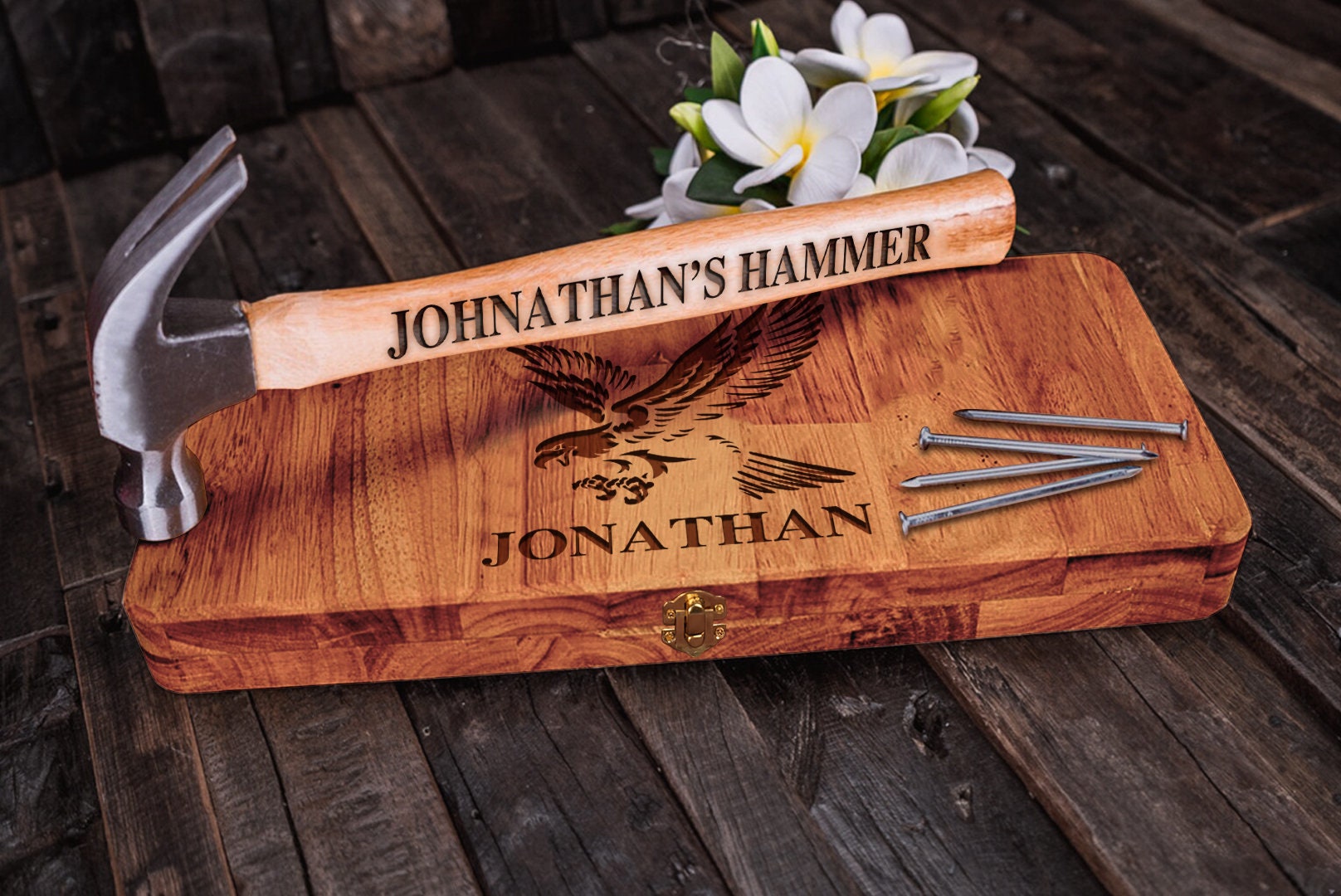 Personalized Engraved Eagle Hammer Set Gift for Father's Day, Gifts For Dad