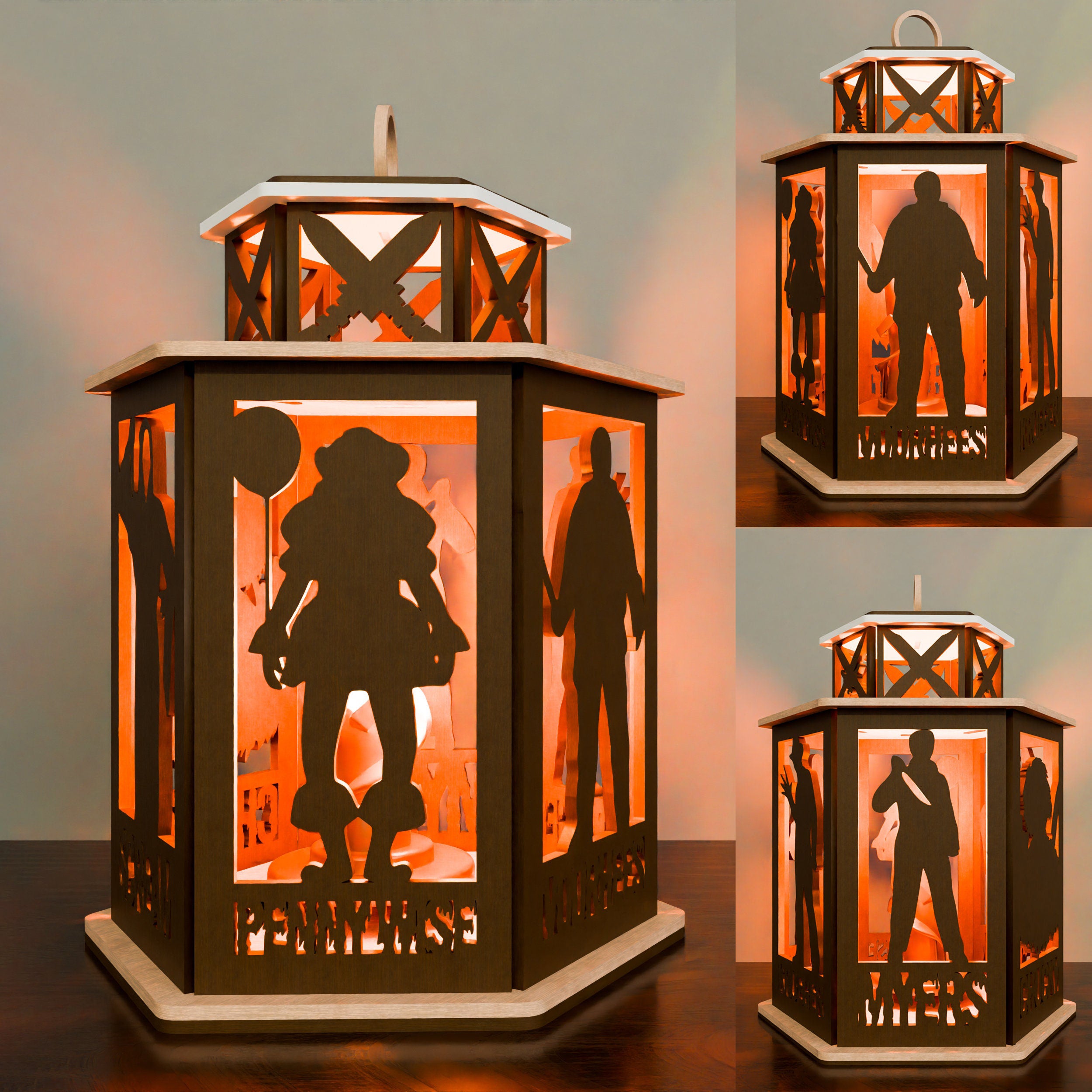 Horror Halloween Characters Candle Lamp, Horror Movie Lantern Boxes, Halloween Gift