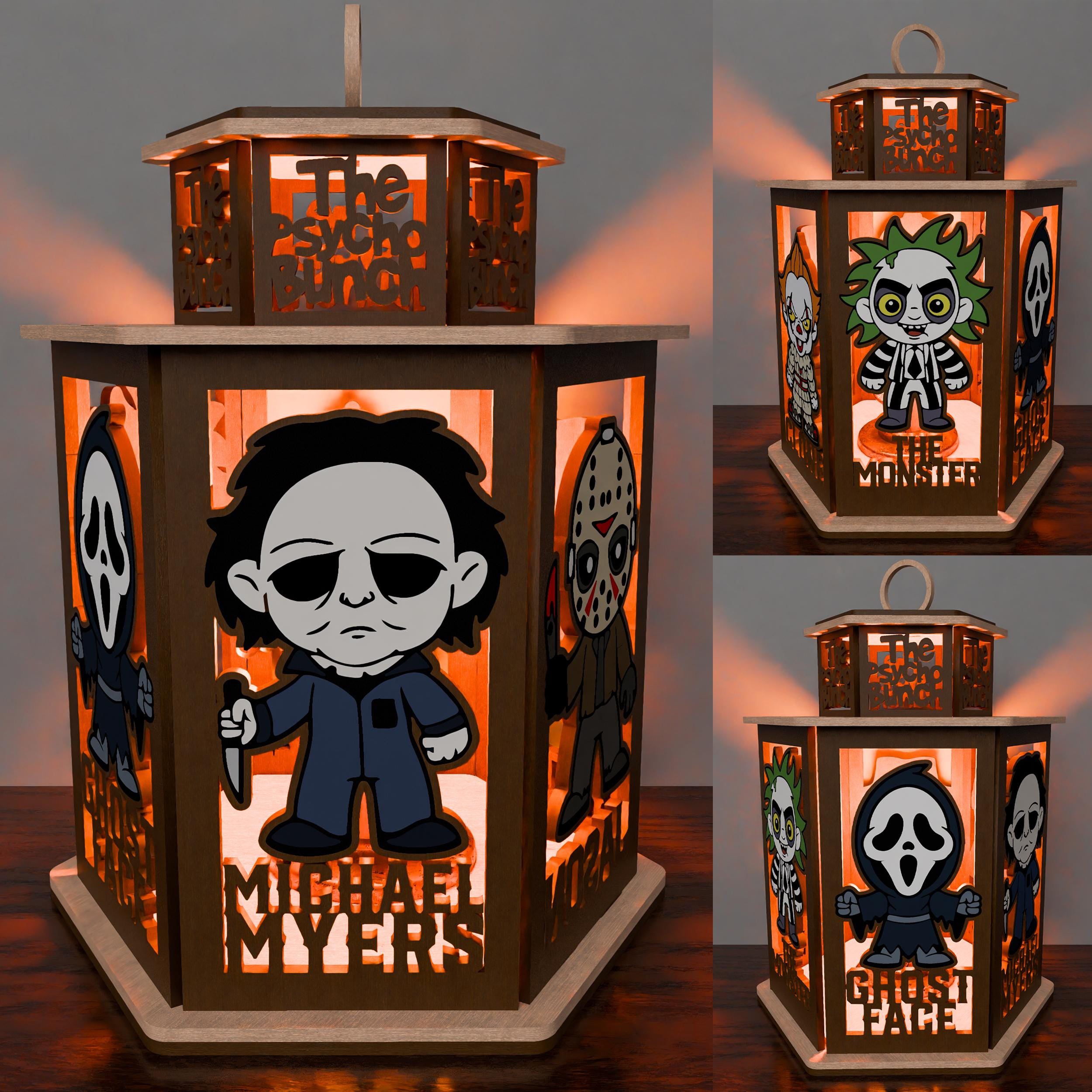 Horror Character Halloween Candle Lamp, Horror Movie Lantern Boxes, Halloween Gift