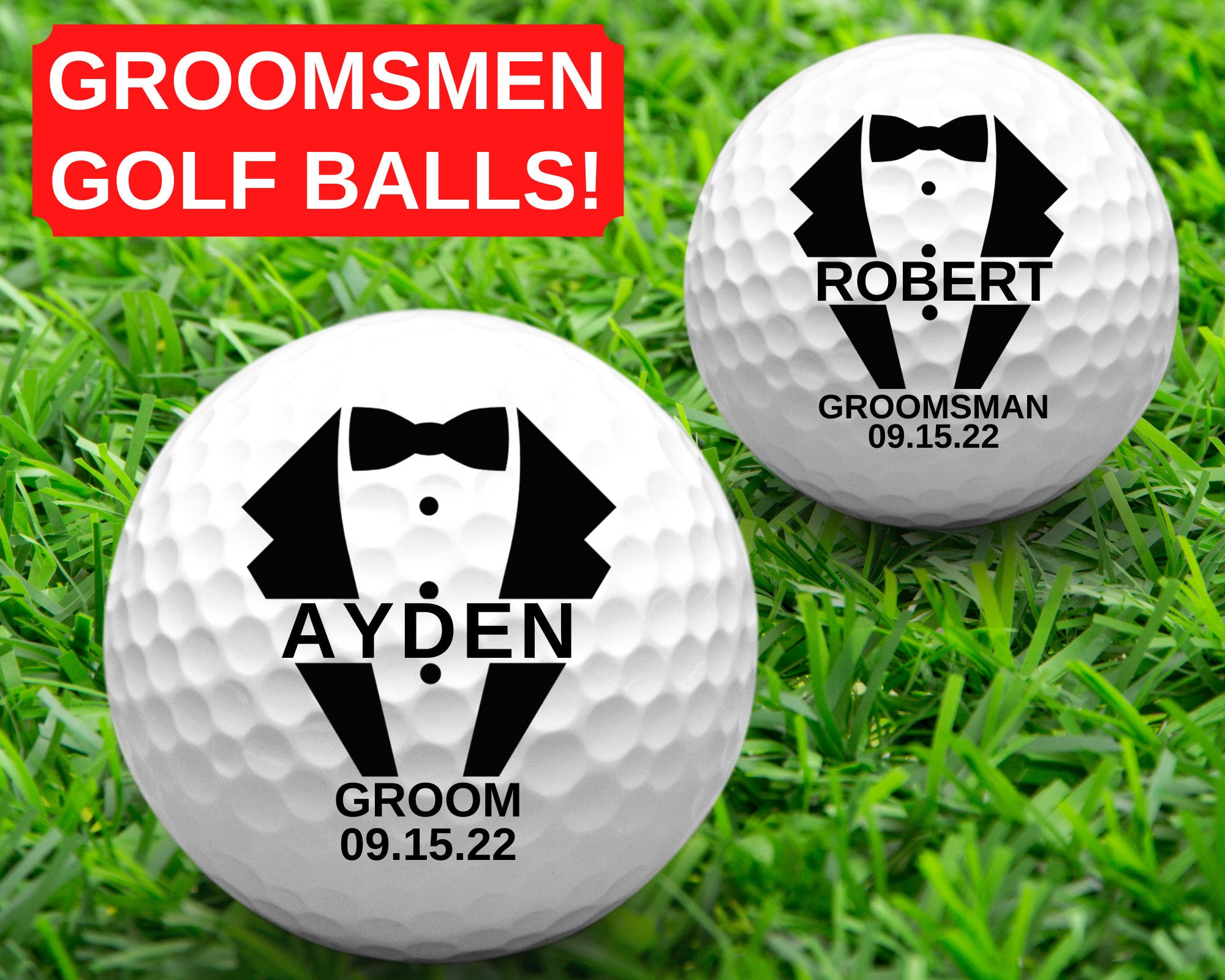 Groomsmen Custom Golf Balls, Father's Day Gift, Wedding Gift Ideas, Gift For Golfer