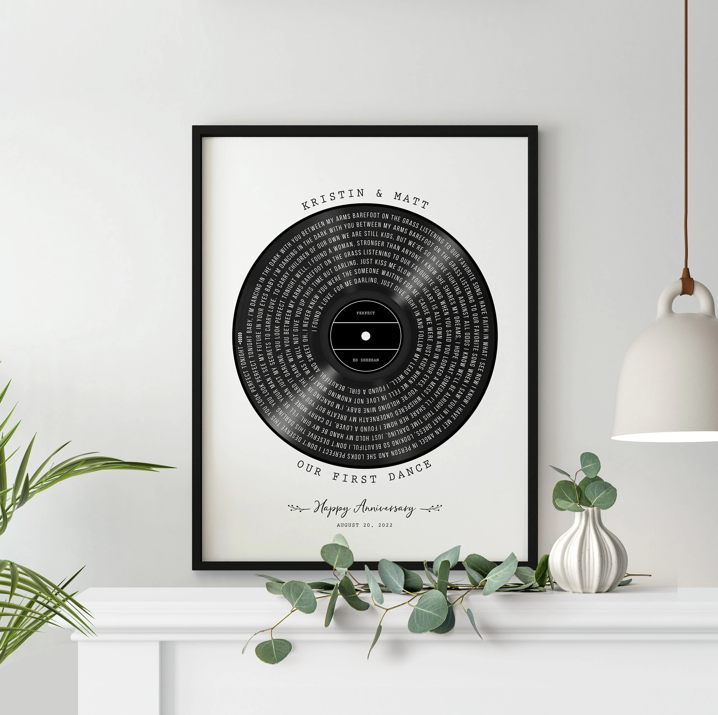 Our First Dance Poster, Wedding Song Lyrics Record Print, Wedding Anniversary Gift, Couple Valentine Gifts