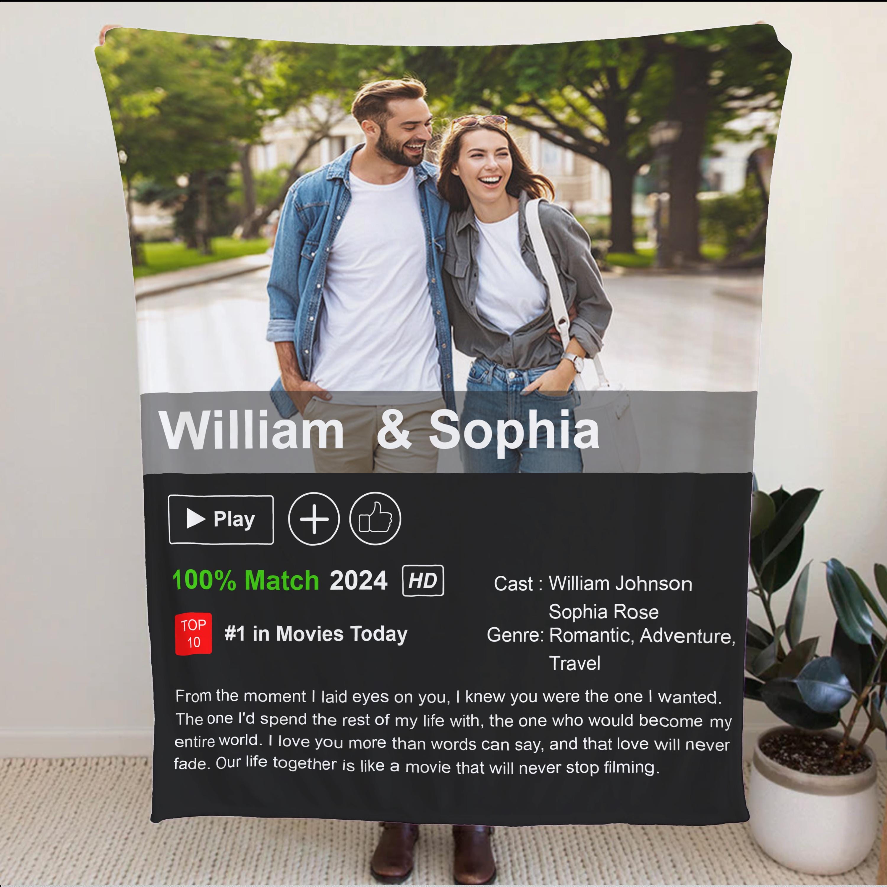 Funny Custom Photo Blanket, Music Favorite Song Blanket, Couples Gift