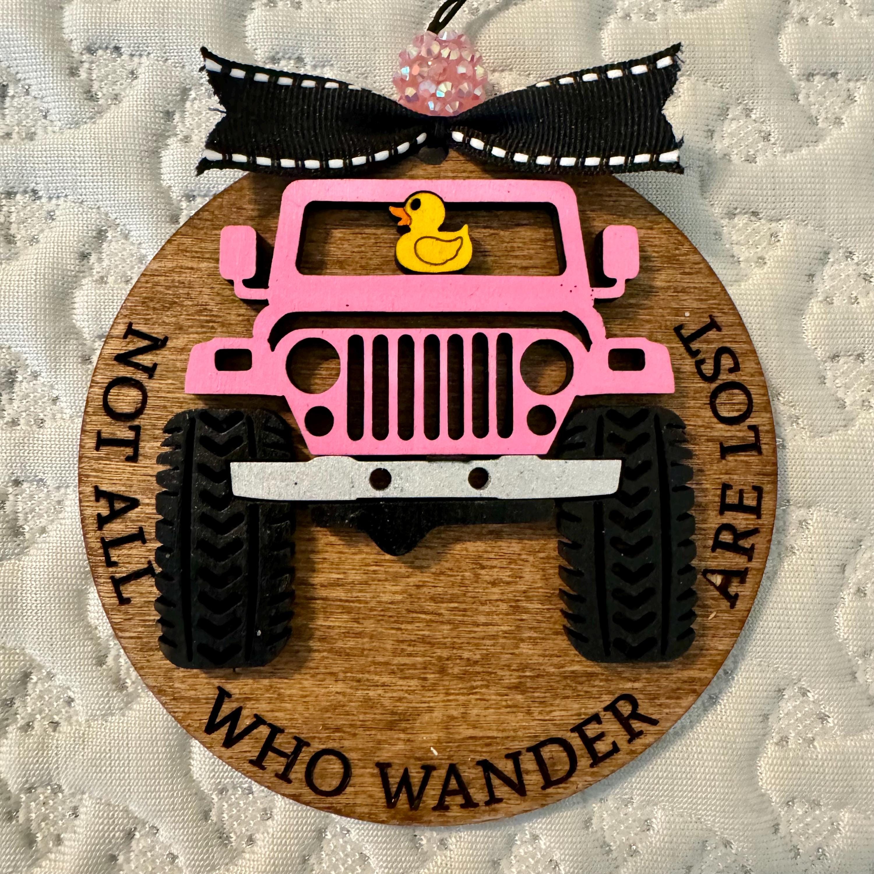 Not All Who Wander Are Lost Personalized Christmas Wood Ornament, Gifts For Jeep Lovers