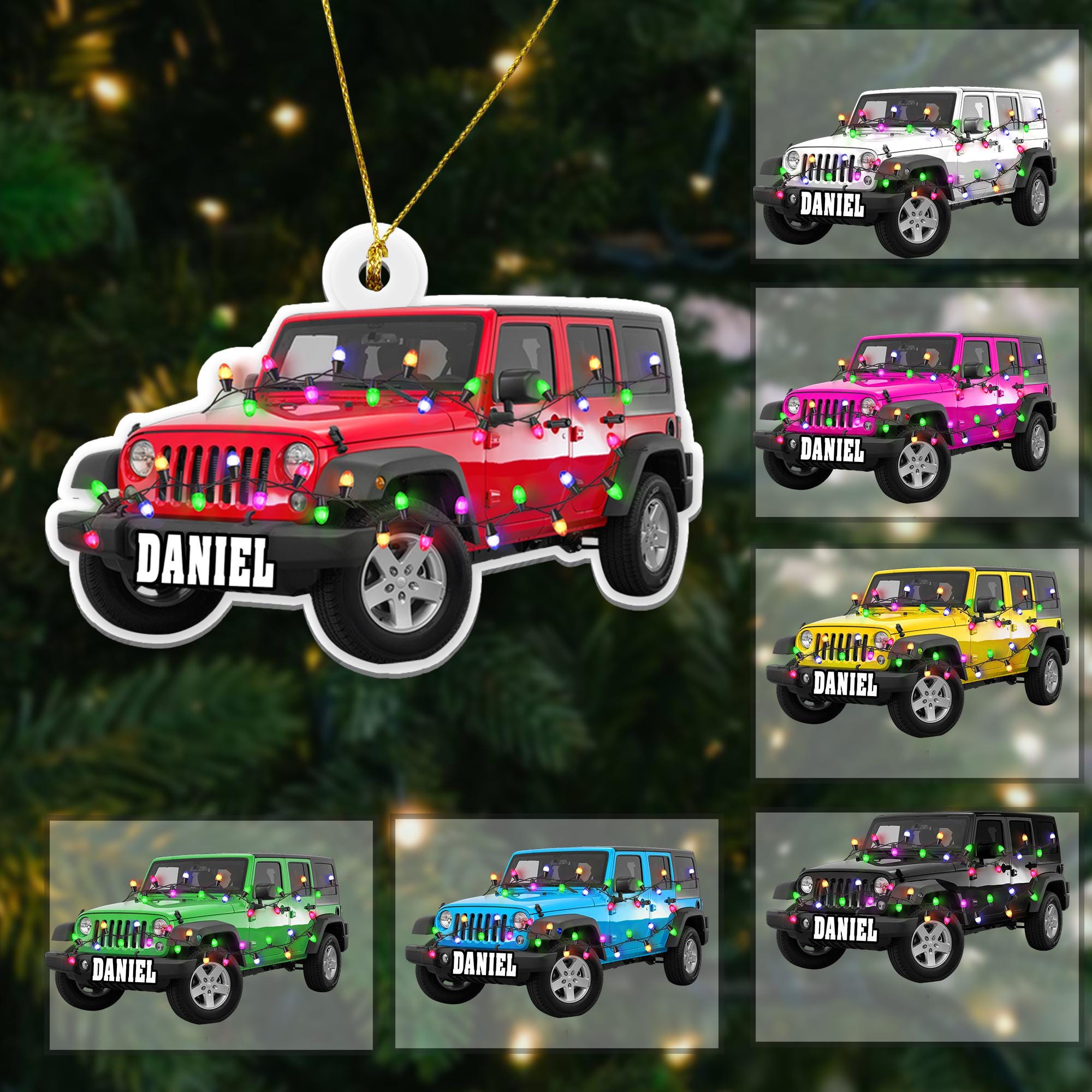 Personalized Car Acrylic Christmas Ornament, Off Road Gifts