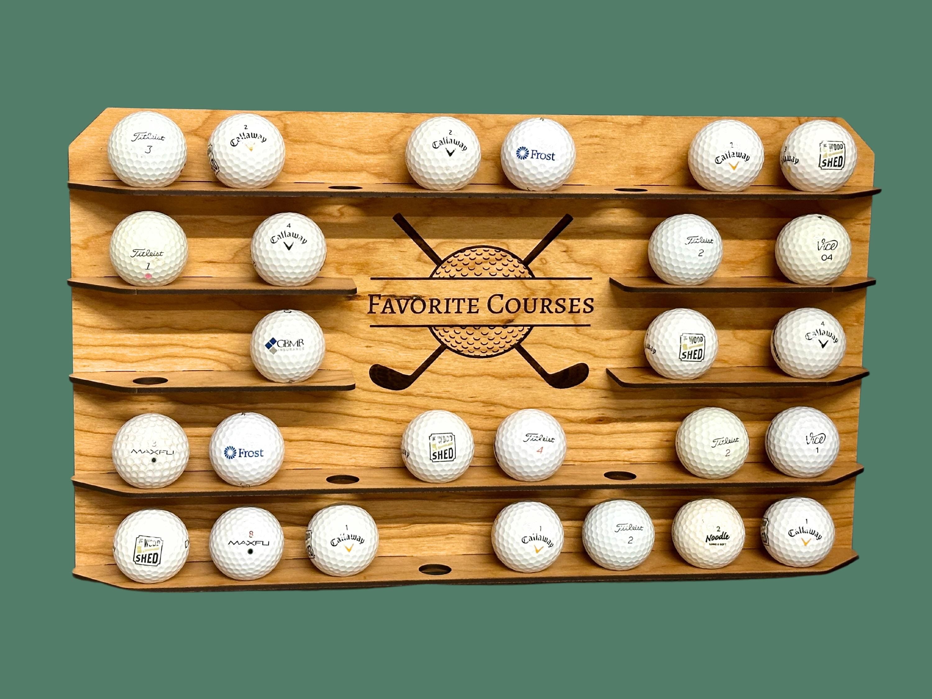 Wall-Mounted Golf Ball Display, Custom Golf Ball Display Case, Golf Wall Art, Gift for Golfer