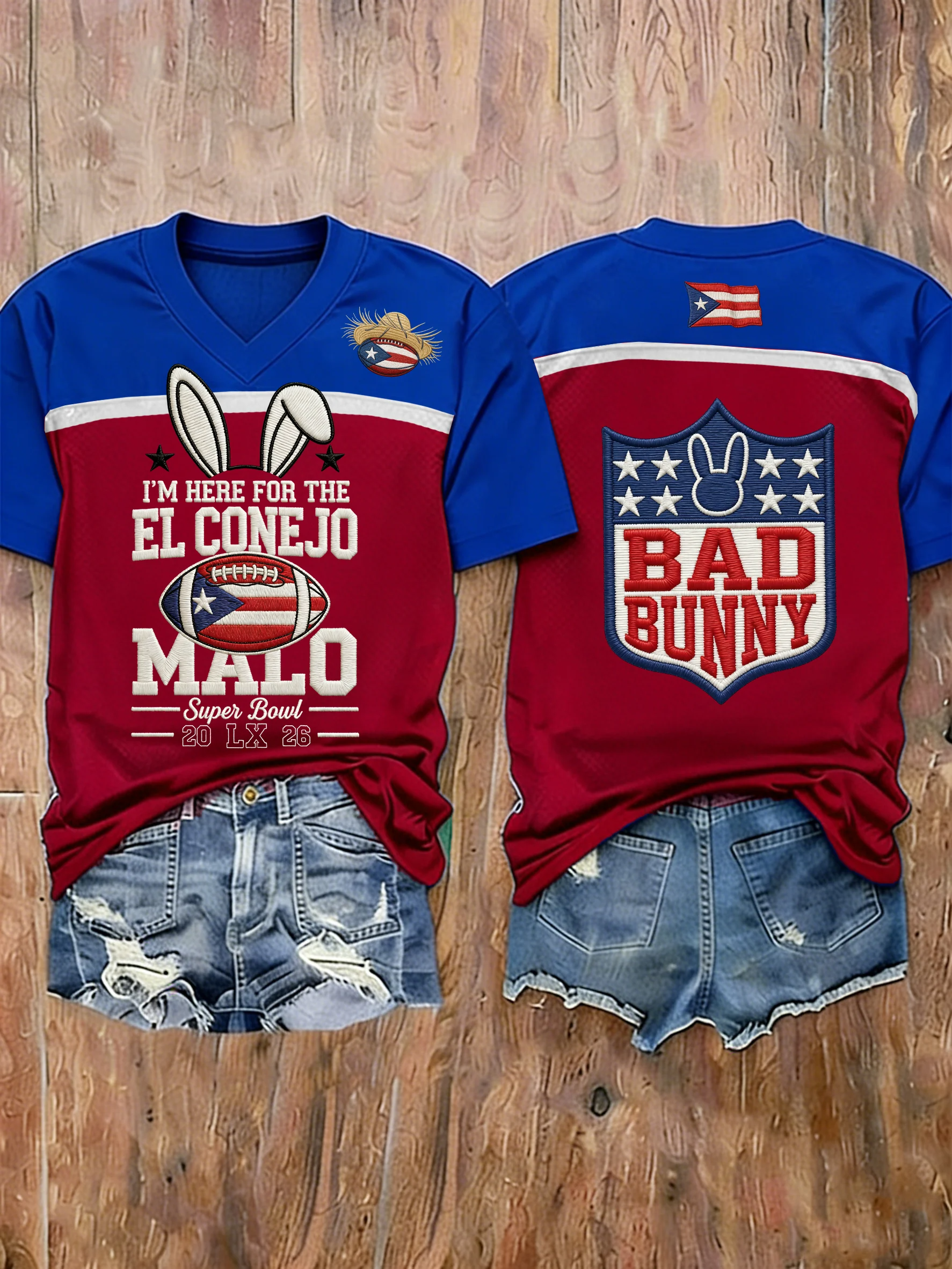 Here For El Conejo Malo Bunny Bowl 2026 Shirt, Bad Bunny Football Tee, Benito Bowl Shirt