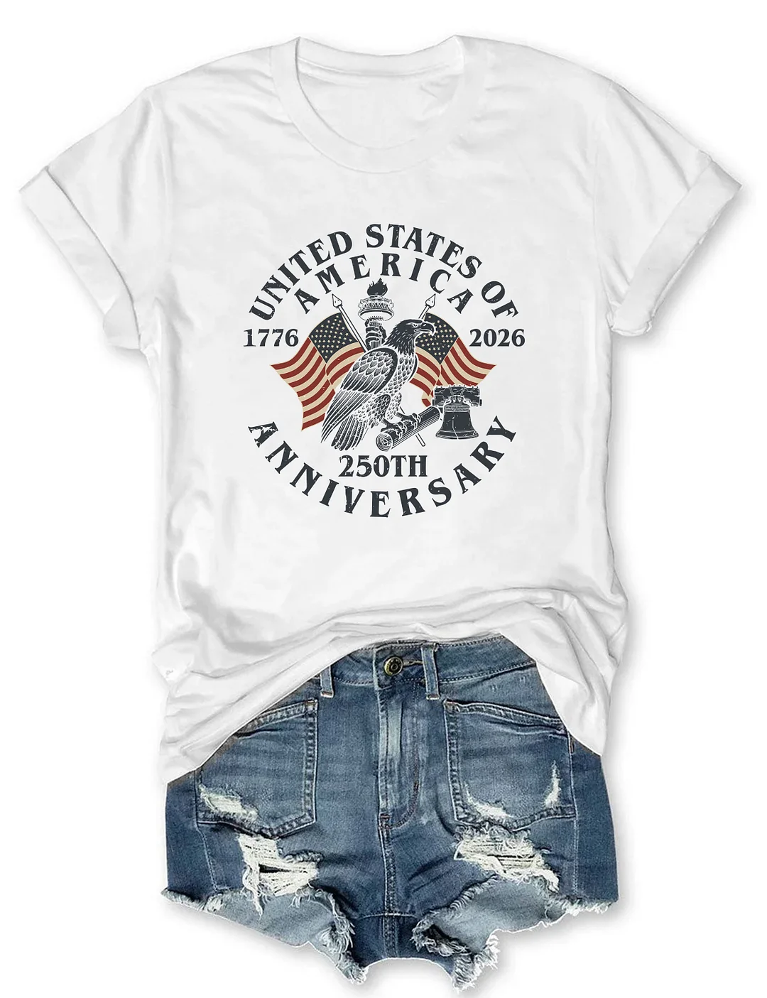 USA 250th Anniversary Vintage T-shirt, 250 Years of America Shirt, 4th Of July Patriotic Tees