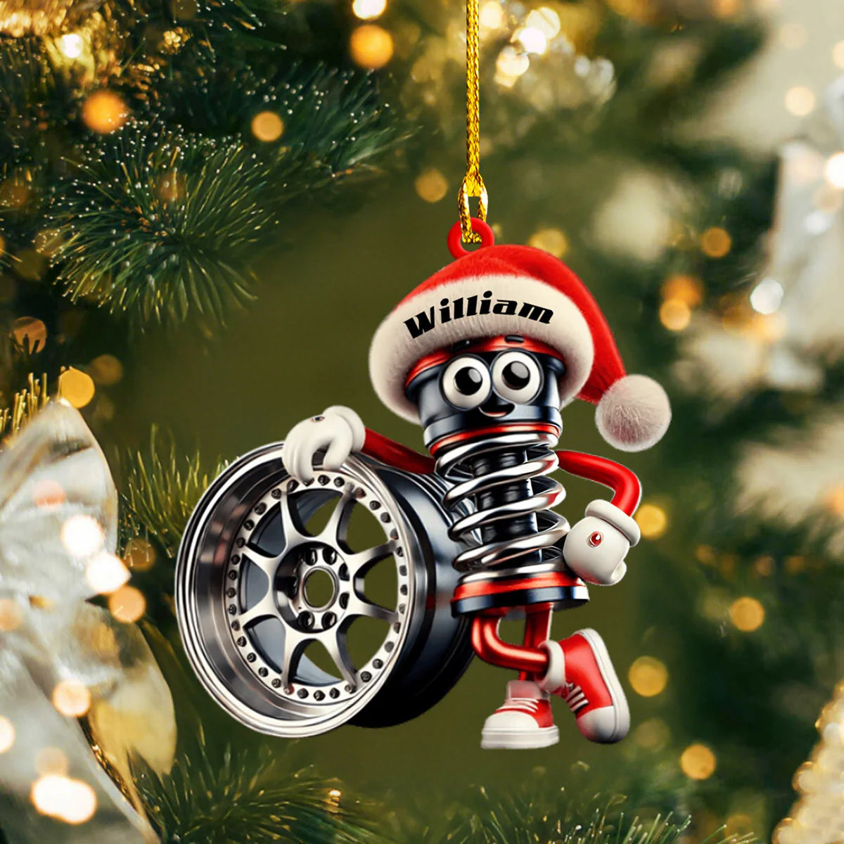 Custom Name Auto Repairman Acrylic Ornament, Funny Christmas Ornament, Christmas Gift For Him