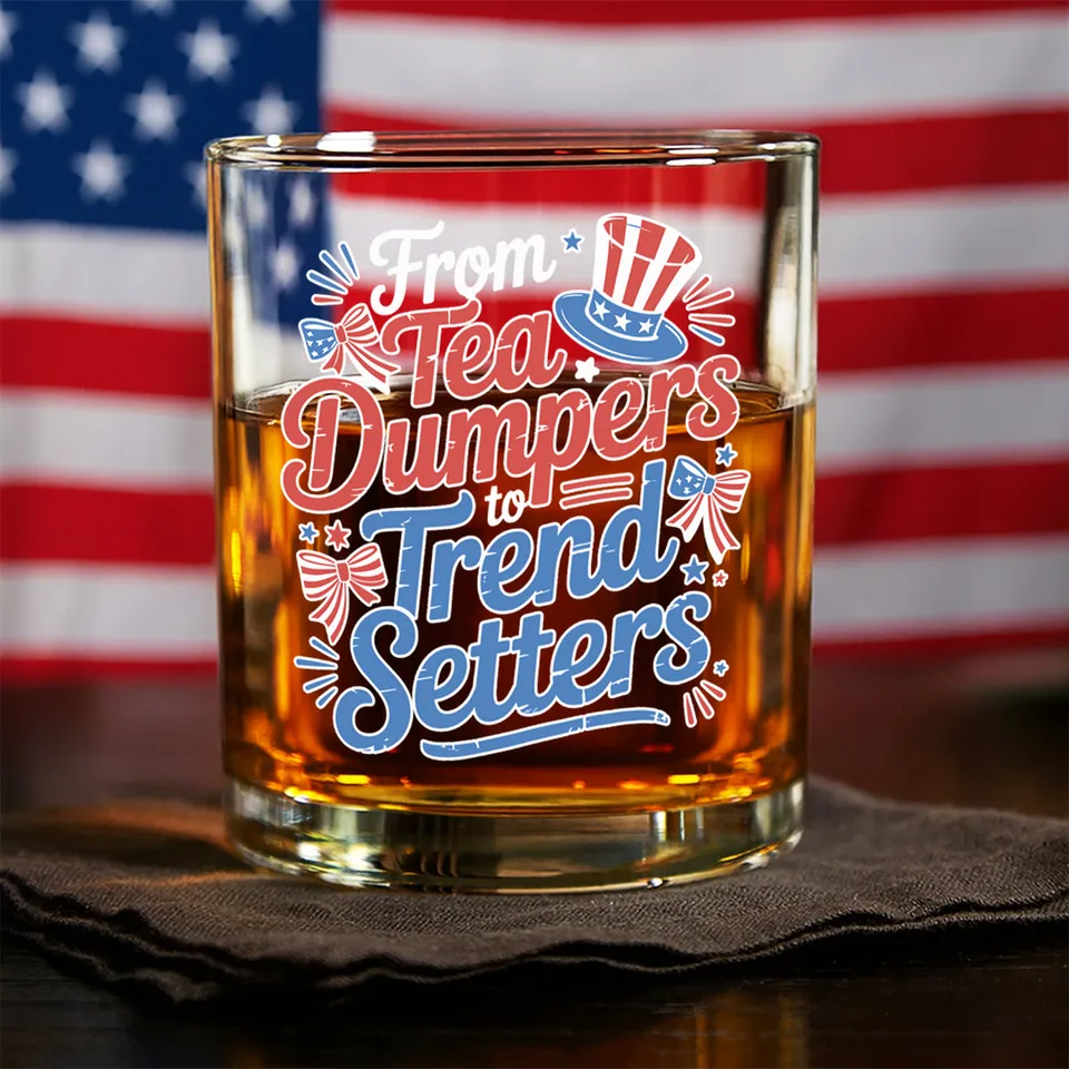 USA 250th Anniversary America Whiskey Glass, Gift For Whiskey Lover American Glassware