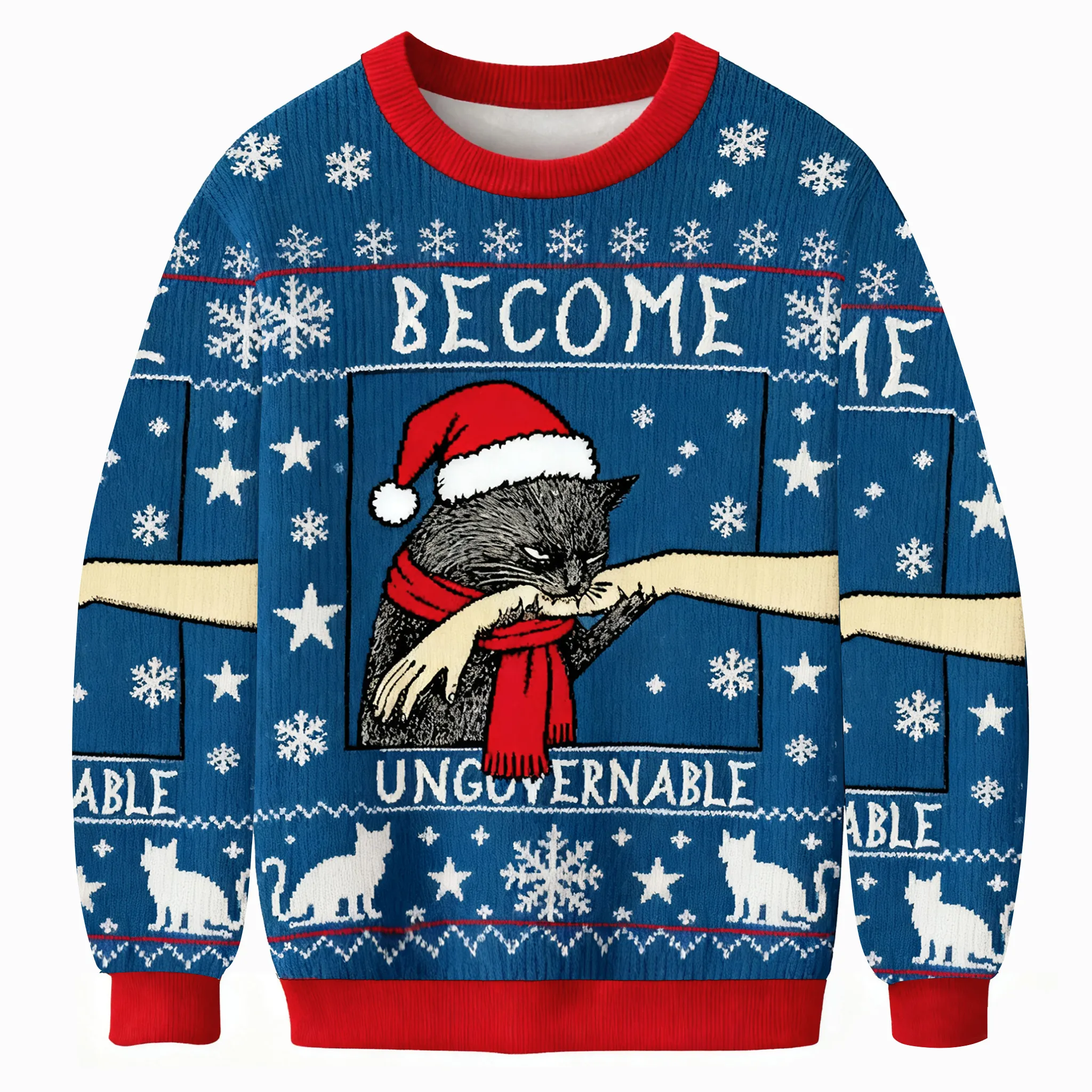 Become Ungovernable Meme Funny Ugly Sweater, Ugly Xmas Sweater, Christmas Ugly Sweatshirt