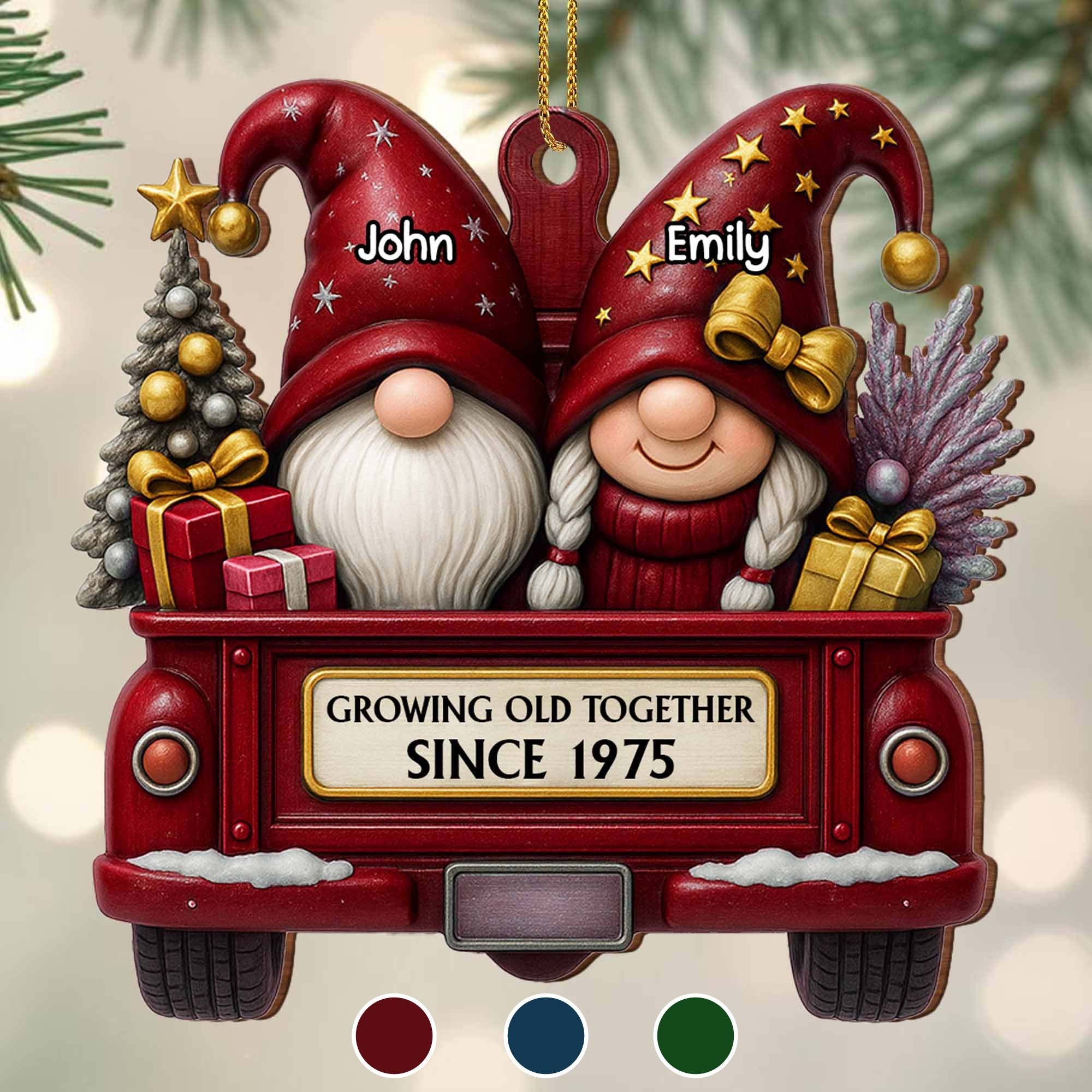 Growing Old Together Ornament, Christmas Tree Decoration, Acrylic Ornament, Christmas Ornament