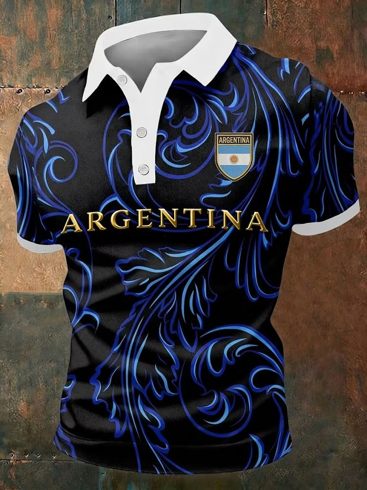 Floral Swirling Culture National Argentina Shirt, Soccer Champion Gameday Shirts, Father's Day Presents