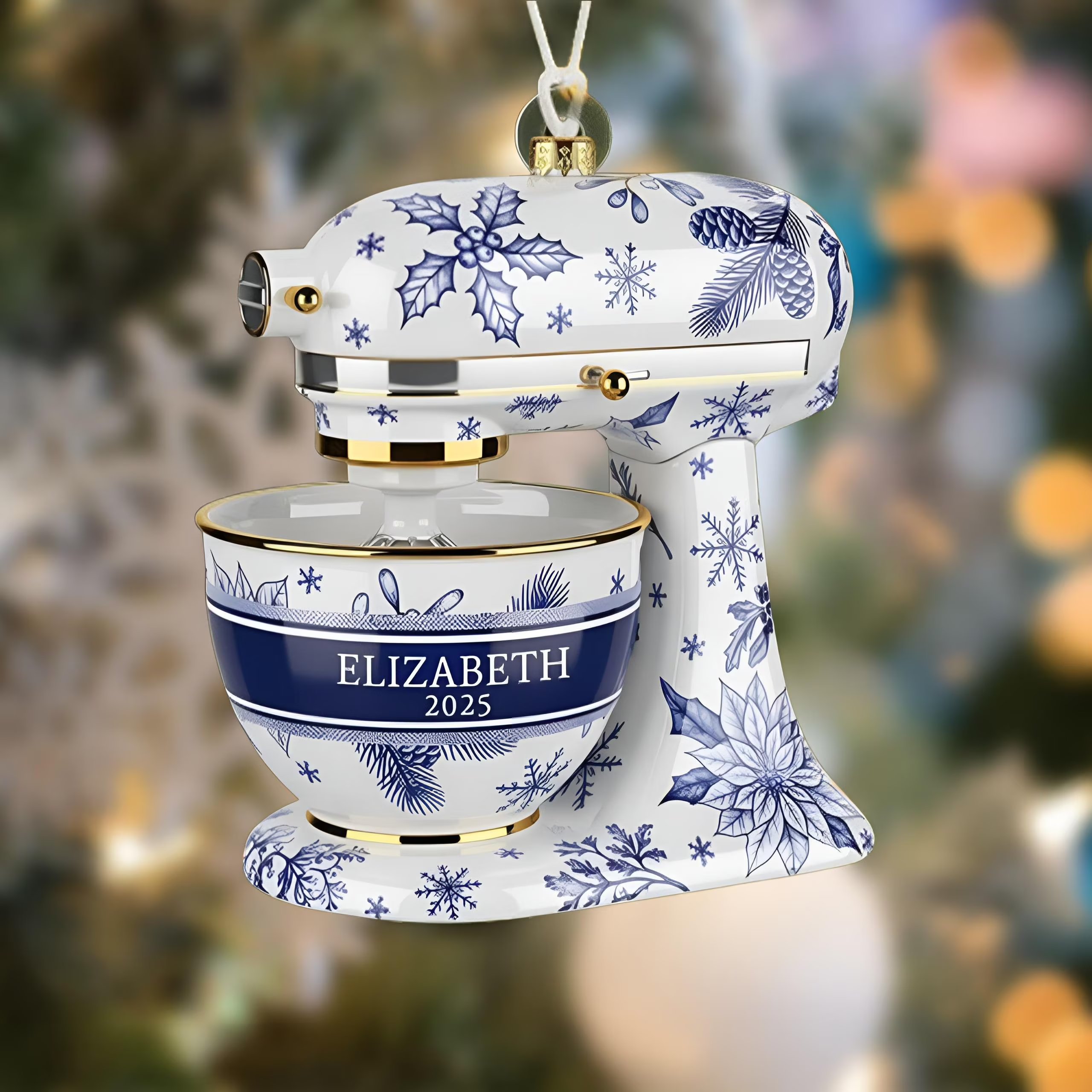 Personalized Bakery Machine Christmas Ornament, Personalized Baking Gifts Baking Ornament, Baker Gift