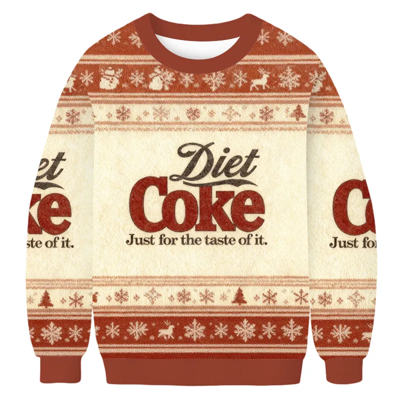 Diet Coke Just For The Taste Of It Ugly Sweater, Funny Ugly Christmas Sweater, Christmas Ugly Sweatshirt