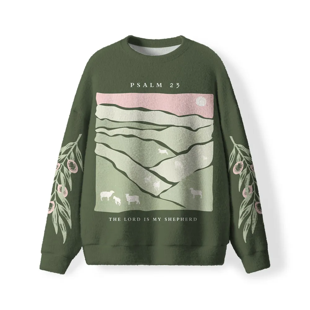 The Lord Is My Shepherd Furry Christian Funny Ugly Sweater, Ugly Xmas Sweater, Christmas Ugly Sweatshirt