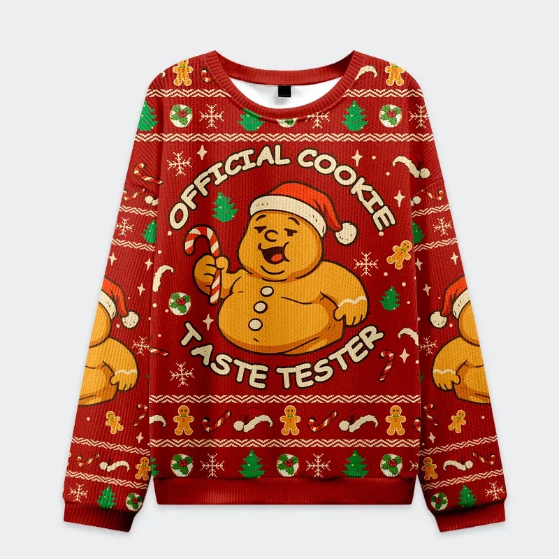 Cookie Tester Funny Ugly Sweater, Ugly Xmas Sweater, Christmas Ugly Sweatshirt