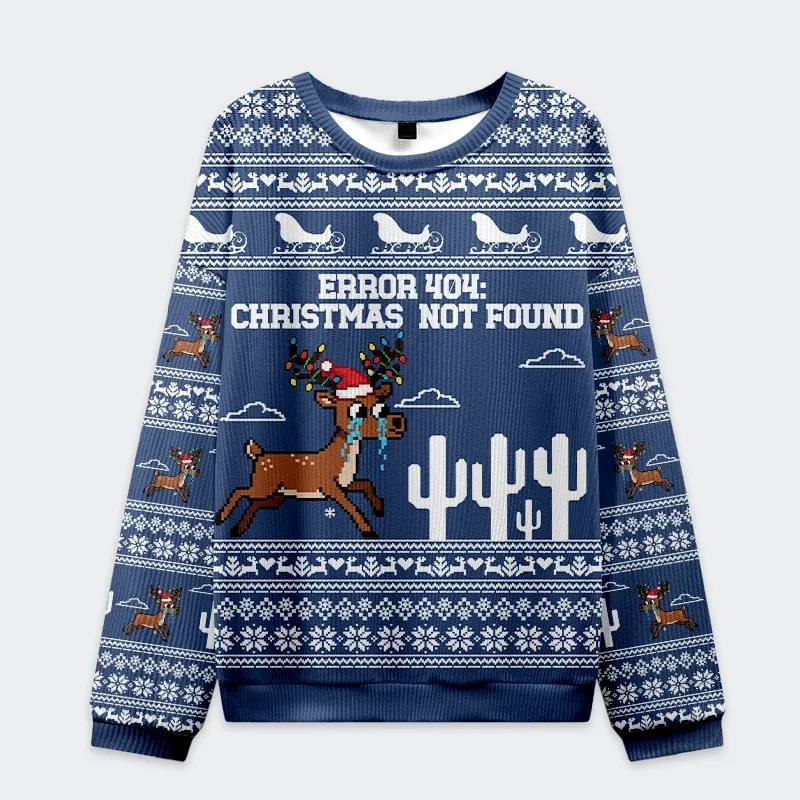 Weeping Elk Christmas Funny Ugly Sweater, Ugly Xmas Sweater, Christmas Ugly Sweatshirt