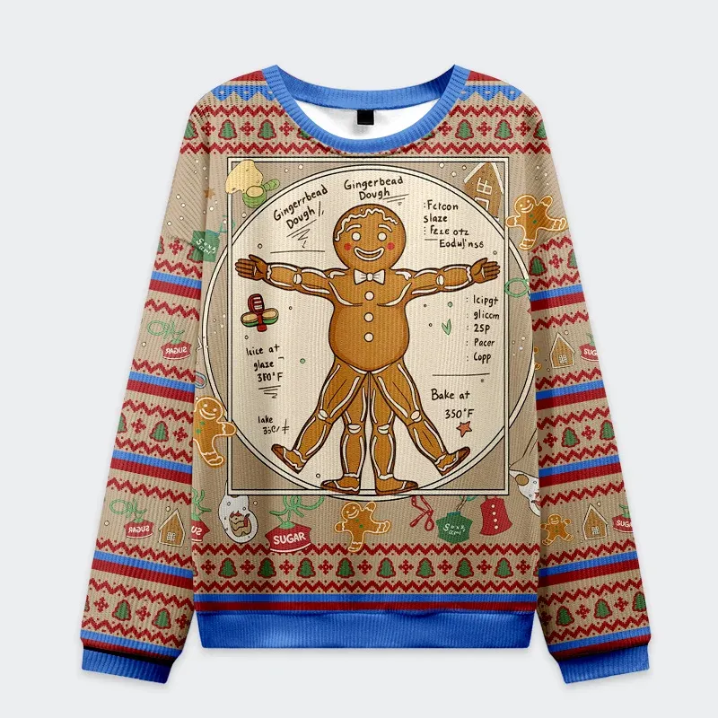 The Gingerbread Man Funny Ugly Sweater, Ugly Xmas Sweater, Christmas Ugly Sweatshirt