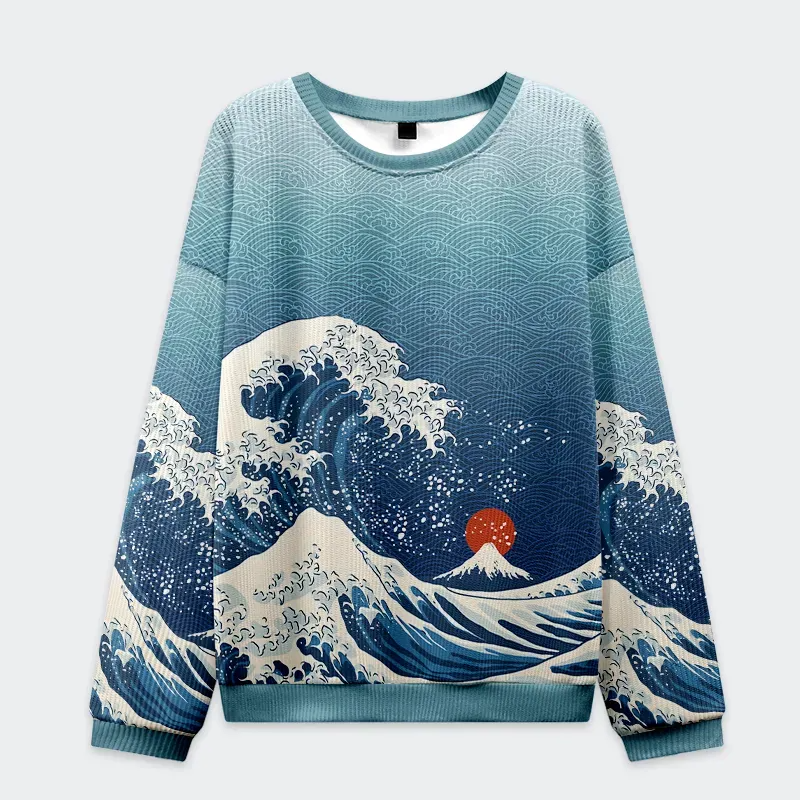 The Great Wave Off Fuji Funny Ugly Sweater, Ugly Xmas Sweater, Christmas Ugly Sweatshirt