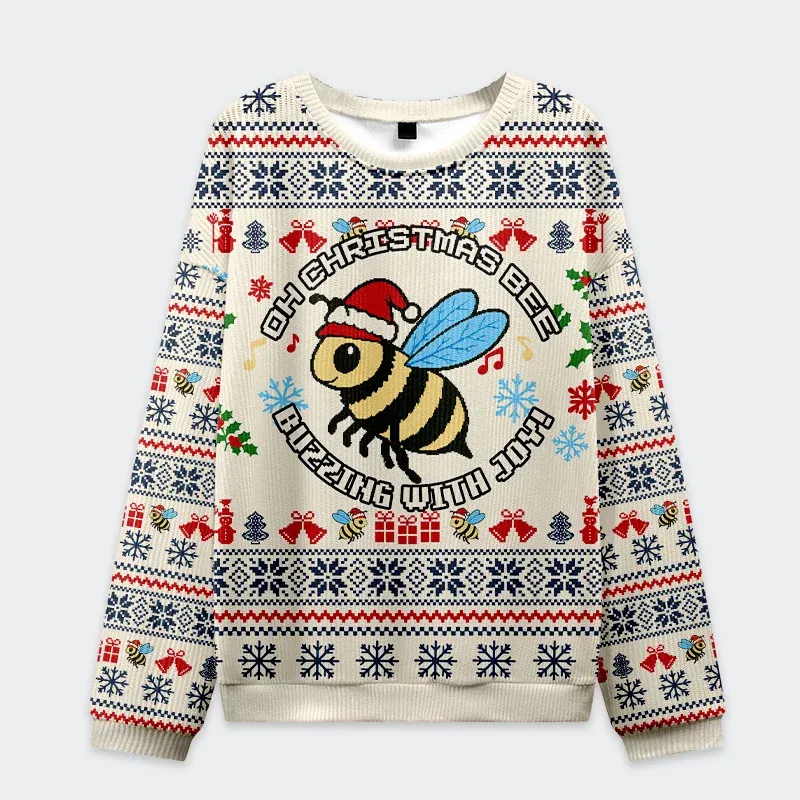 Christmas Bee Funny Ugly Sweater, Ugly Xmas Sweater, Christmas Ugly Sweatshirt
