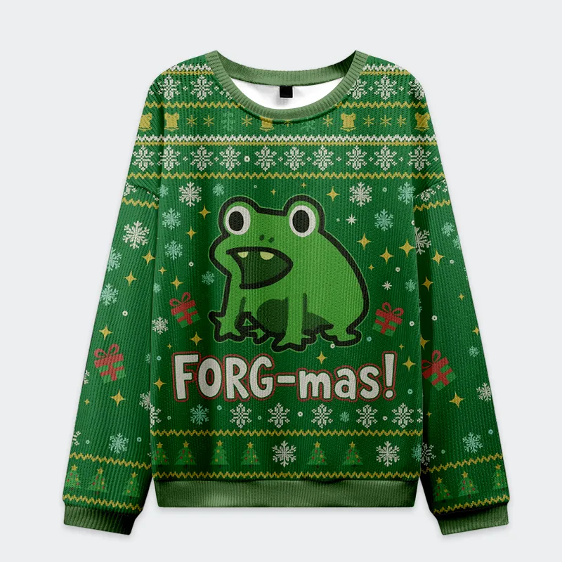 Funny Forg Japan Funny Ugly Sweater, Ugly Xmas Sweater, Christmas Ugly Sweatshirt