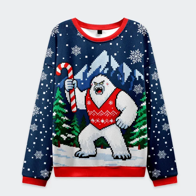 Yeti Celebration Funny Ugly Sweater, Ugly Xmas Sweater, Christmas Ugly Sweatshirt