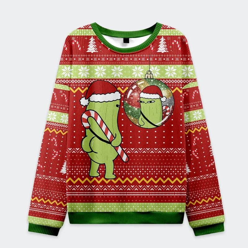 Christmas Cucumber Funny Ugly Sweater, Ugly Xmas Sweater, Christmas Ugly Sweatshirt