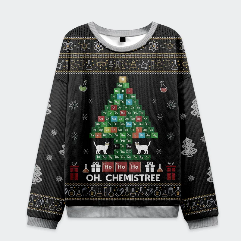 Funny Chemical Element Christmas Tree Funny Ugly Sweater, Ugly Xmas Sweater, Christmas Ugly Sweatshirt