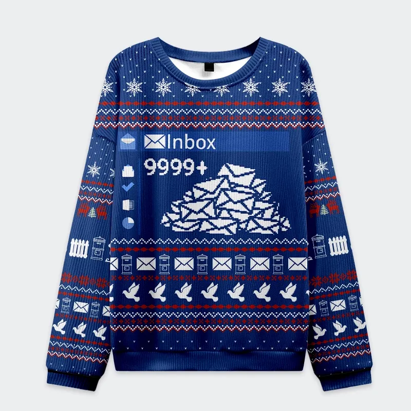 Work Emails During Holiday Funny Ugly Sweater, Ugly Xmas Sweater, Christmas Ugly Sweatshirt