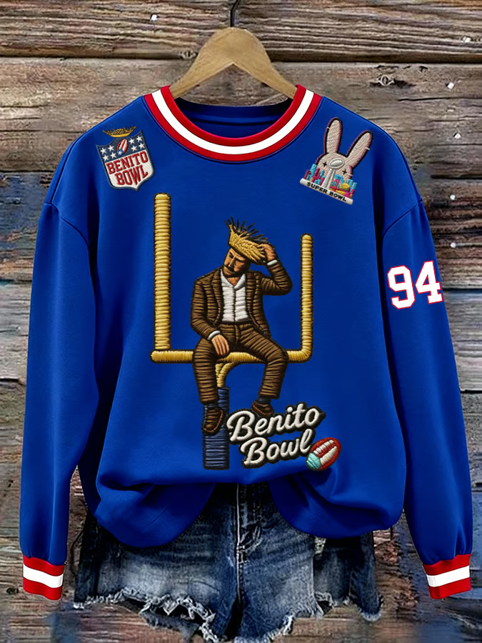 Big Game Bad Bunny Puerto Rico Print Sweatshirt, Puerto Rico With Flag Pullover, Reggaeton Fan Gift Bad Bunny Gift