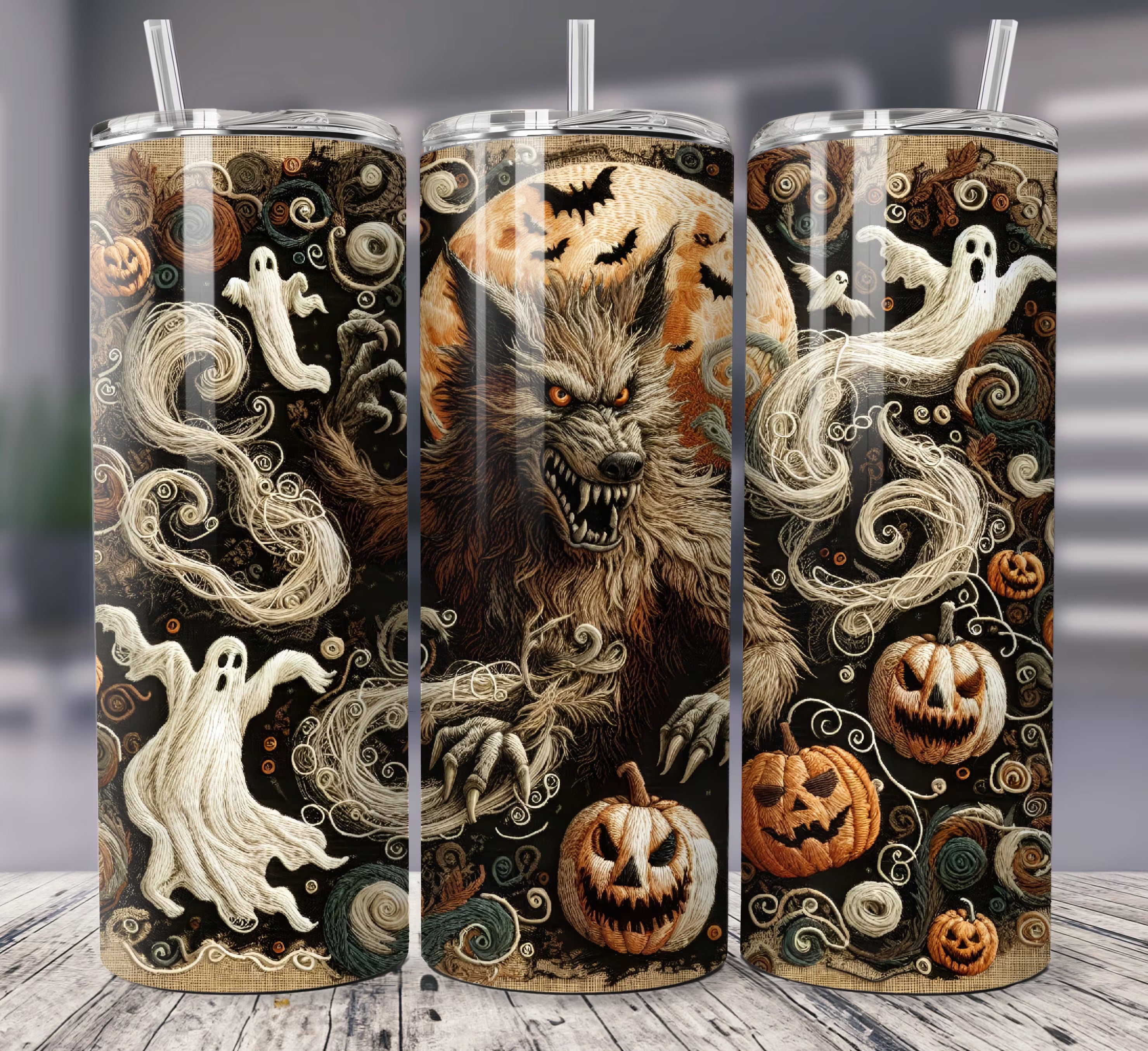 Werewolf Halloween 20oz 30oz Tumbler, Halloween Costumes, Halloween Gifts